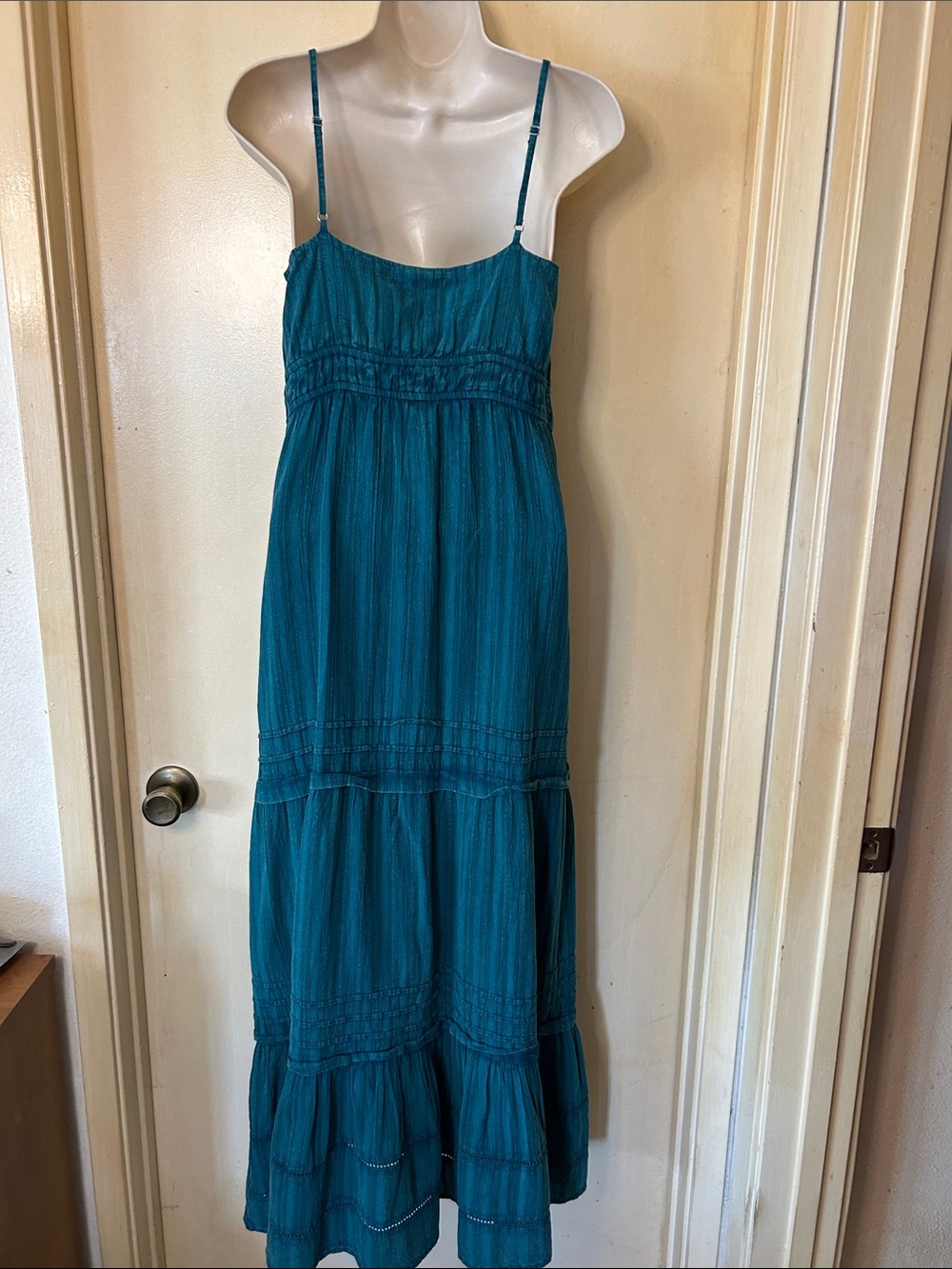 Z Supply Divinity Teal Spaghetti-Strap Maxi Dress size S - Picture 7 of 12